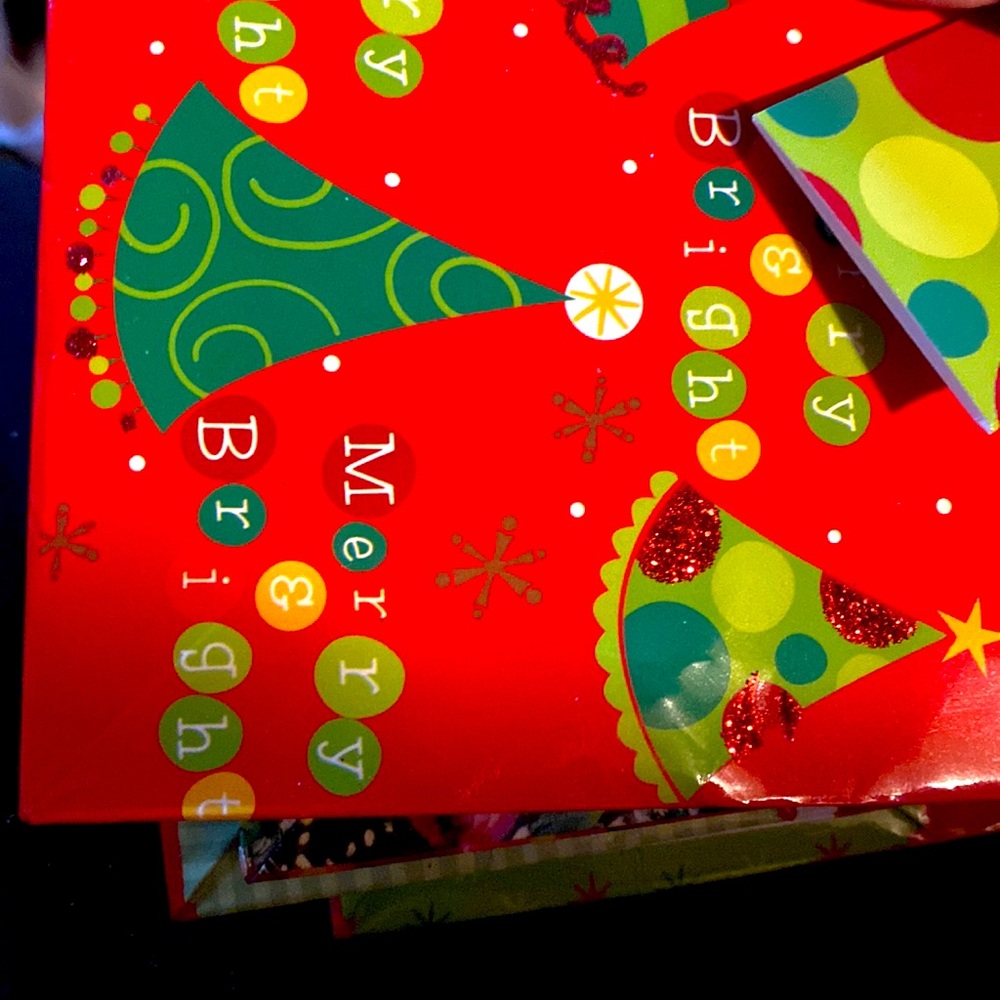 20 NEW small Christmas bags 18 with pocket for gift cards.